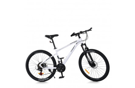 Велосипед SKD75 MTB 2605-2, 26 дюймів, сталева рама 16 Sunrun 24SP білий